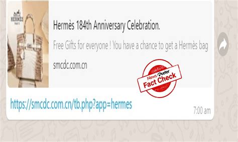 184 anniversario hermes bufala|Fact check: Hermes is not offering .